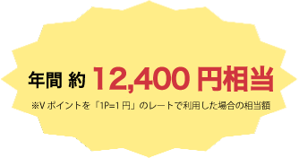 年間約12,400円相当